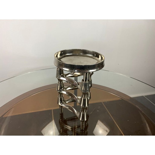 Lot de 3 bougeoirs modulaires vintage Bmf Nagel avec 1 coupelle, 1970