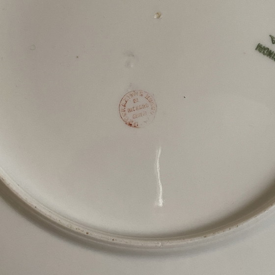 Image 1 of 2 Assiettes En Porcelaine Ancienne Italienne Pour Richard Ginori