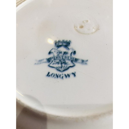 Assiette vintage Longwy de la collection Periwinkle