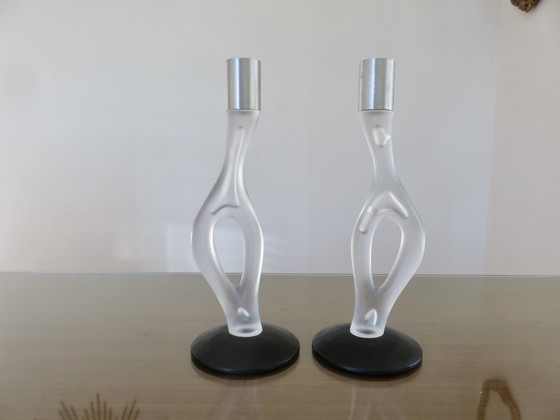 Image 1 of Paire De Bougeoirs Modernistes, 1990