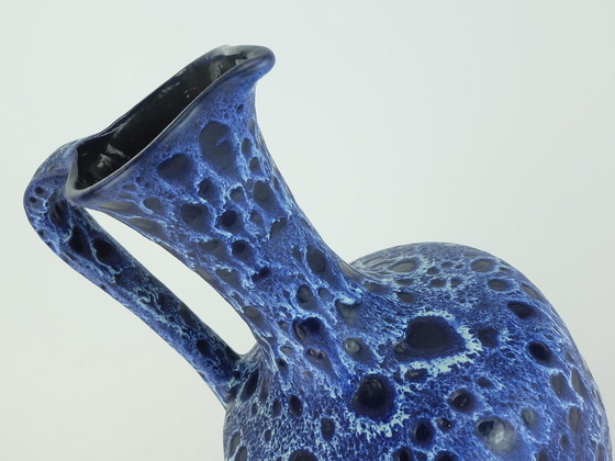Image 1 of Grand vase vintage Kreutz-Keramik Forme 228 Fat Lava Gouttes d'émail Bleu intense