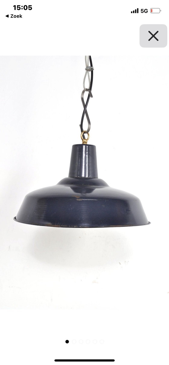Image 1 of Emaille Vintage Lamp