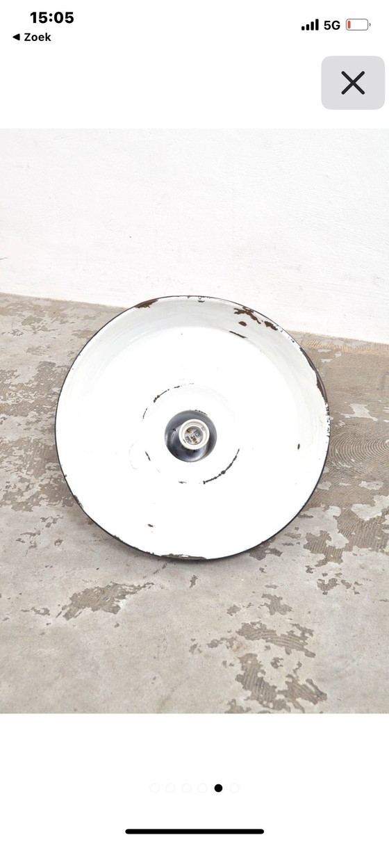 Image 1 of Emaille Vintage Lamp