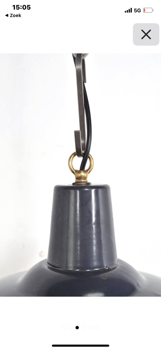 Image 1 of Emaille Vintage Lamp