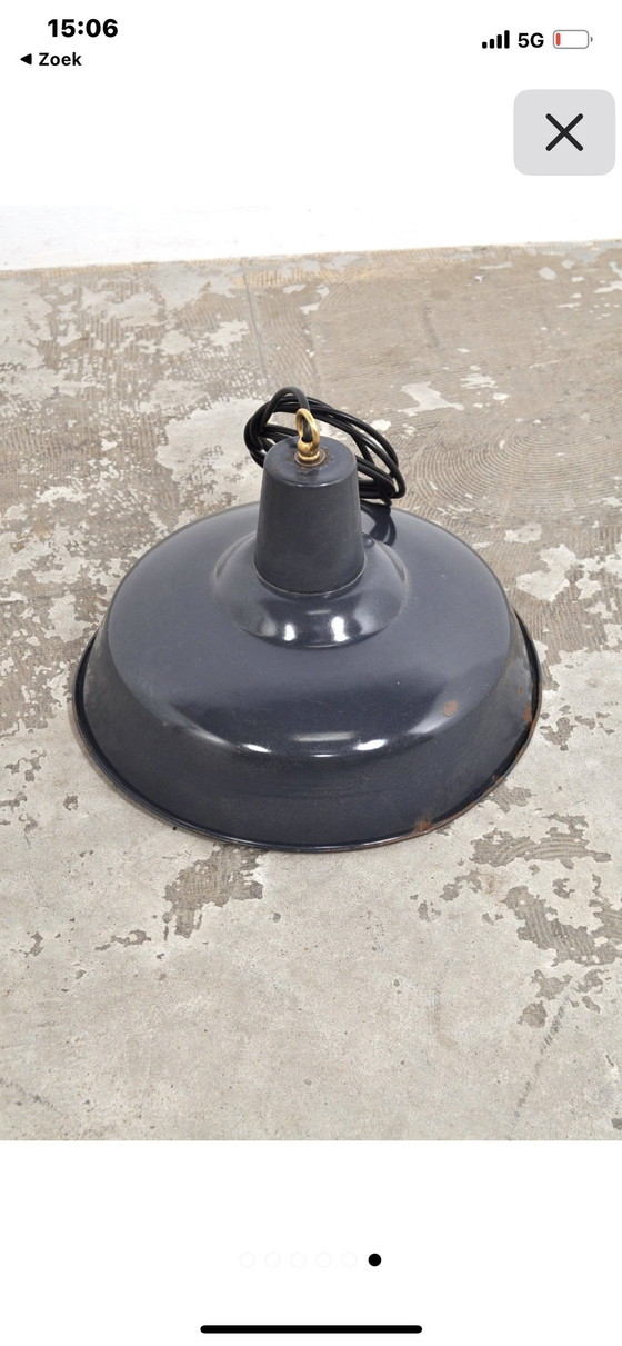 Image 1 of Emaille Vintage Lamp