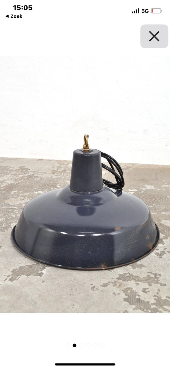 Image 1 of Emaille Vintage Lamp