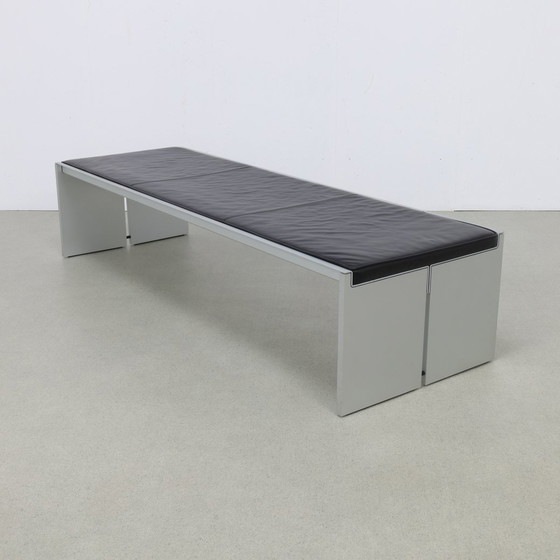 Image 1 of Bq 01 Banc de musée en cuir par Wim Quist pour Spectrum, 1970S