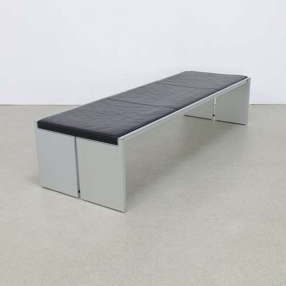 Image 1 of Bq 01 Banc de musée en cuir par Wim Quist pour Spectrum, 1970S