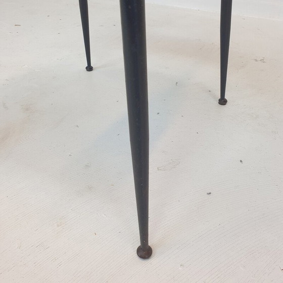 Image 1 of Ensemble de 4 chaises de salle à manger italiennes vintage en métal, années 1960