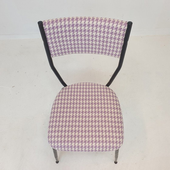 Image 1 of Ensemble de 4 chaises de salle à manger italiennes vintage en métal, années 1960