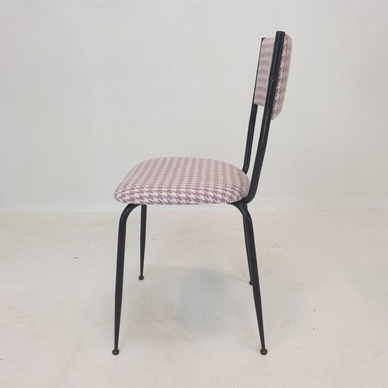 Image 1 of Ensemble de 4 chaises de salle à manger italiennes vintage en métal, années 1960