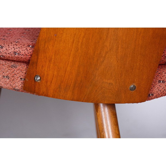Image 1 of Paire de chaises vintage en hêtre, noyer et tissu par Antonín Šuman, République tchèque 1950