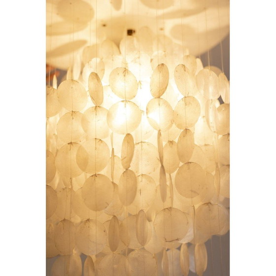 Image 1 of Lampe suspendue vintage en pétales de nacre, 1960s