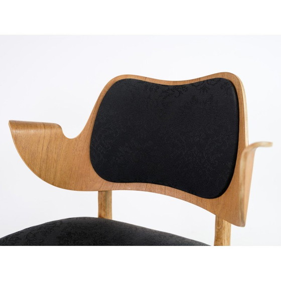 Image 1 of Ensemble de 4 fauteuils vintage modèle 107 en chêne et teck par Hans Olsen pour Bramin, 1960