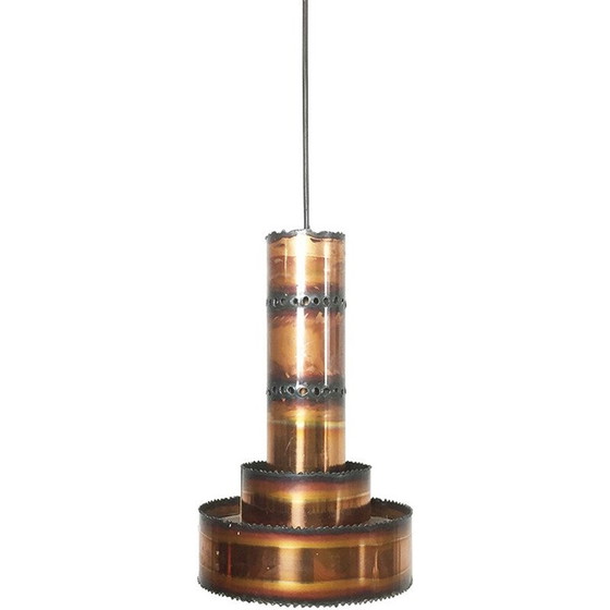 Image 1 of Pendentif brutaliste en métal vintage par Sven Aage Holm Sorensen pour Holm Sørensen and Co, Danemark 1960