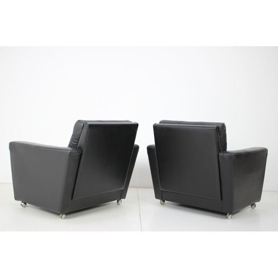 Image 1 of Fauteuils en cuir vintage, Finlande 1970