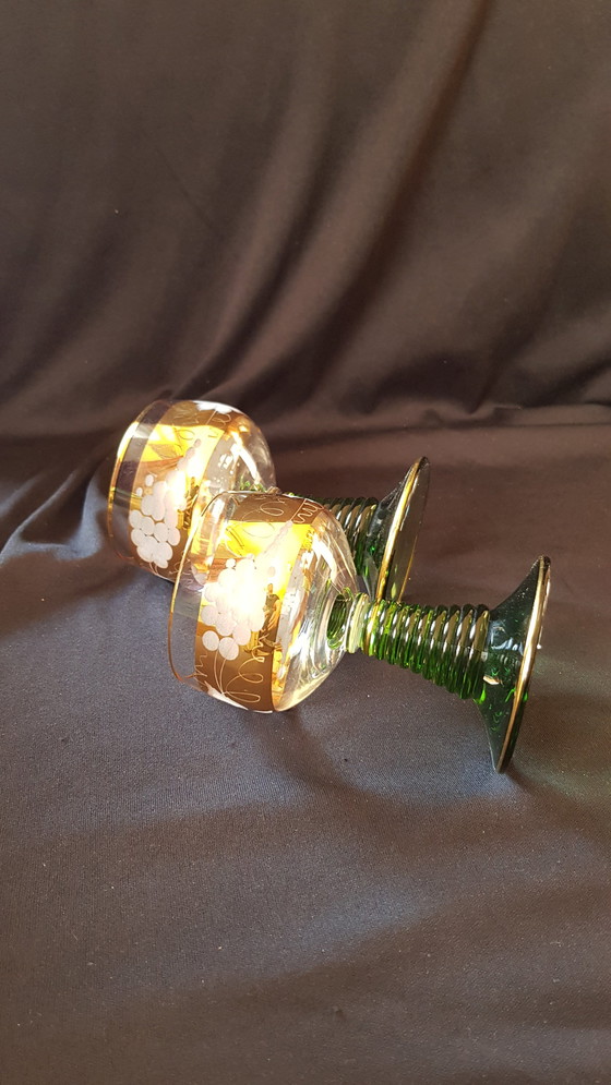 Image 1 of Verre romain Or/Vert Vintage