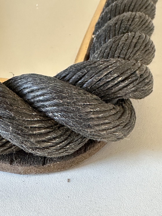 Image 1 of Miroir Corde Design Années 60 