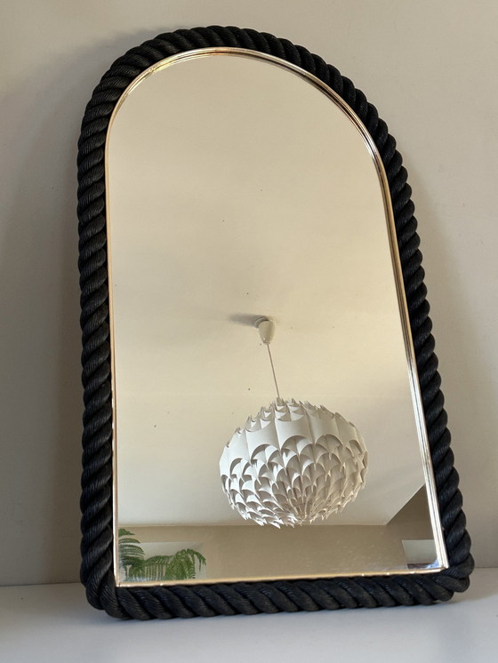 Image 1 of Miroir Corde Design Années 60 