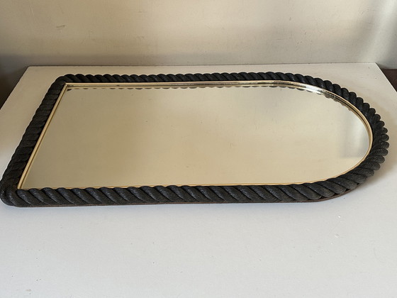 Image 1 of Miroir Corde Design Années 60 