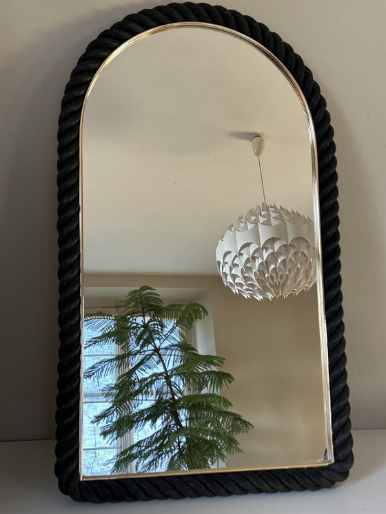 Image 1 of Miroir Corde Design Années 60 