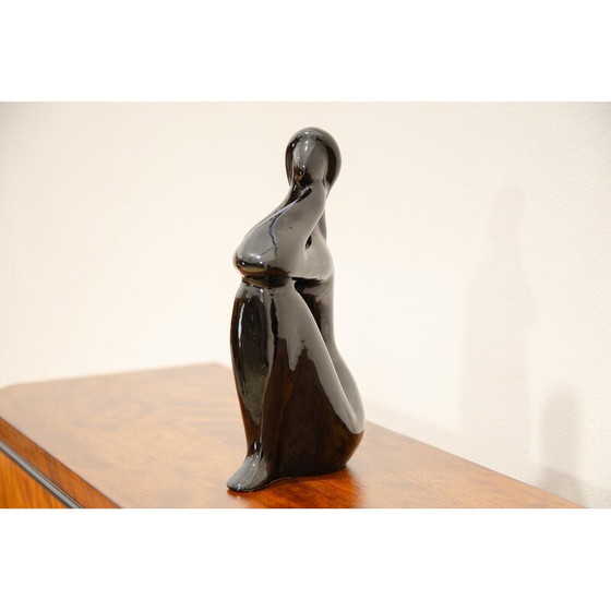 Image 1 of Sculpture vintage en céramique d'une fille nue par Jitka Forejtová, Tchécoslovaquie 1960