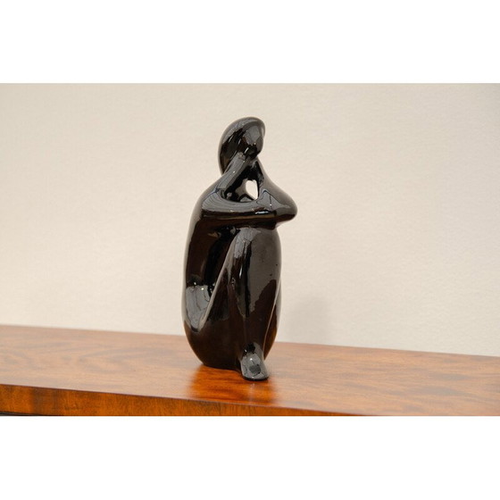Image 1 of Sculpture vintage en céramique d'une fille nue par Jitka Forejtová, Tchécoslovaquie 1960