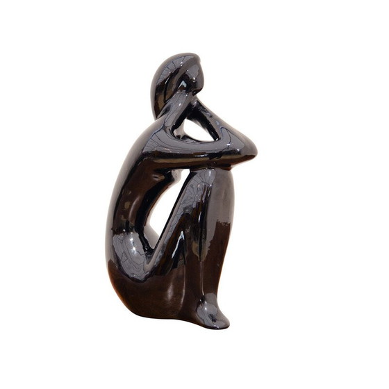 Image 1 of Sculpture vintage en céramique d'une fille nue par Jitka Forejtová, Tchécoslovaquie 1960
