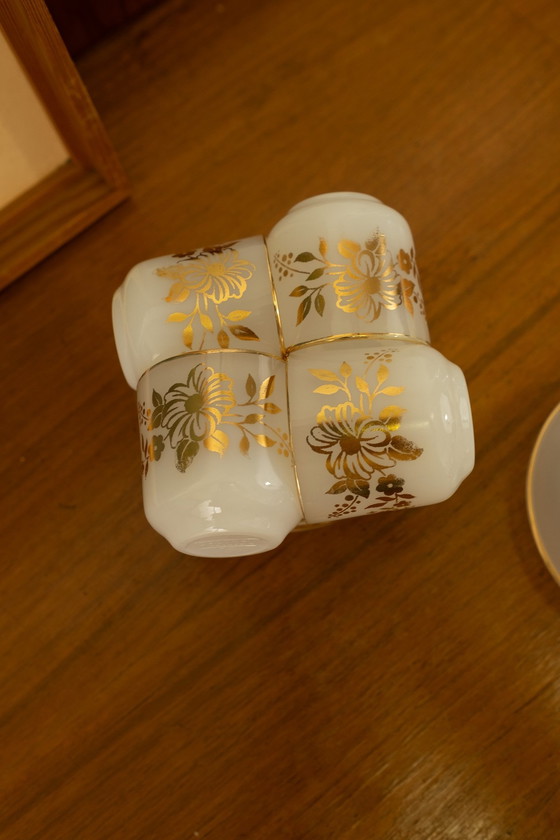 Image 1 of Set de 4 tasses à espresso vintage Arcopal+plats