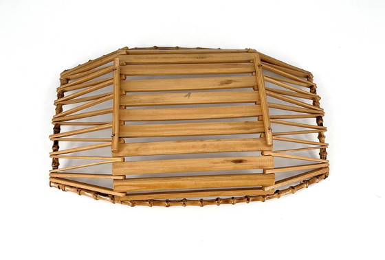 Image 1 of Mid Century Corbeille à fruits en bambou, bol