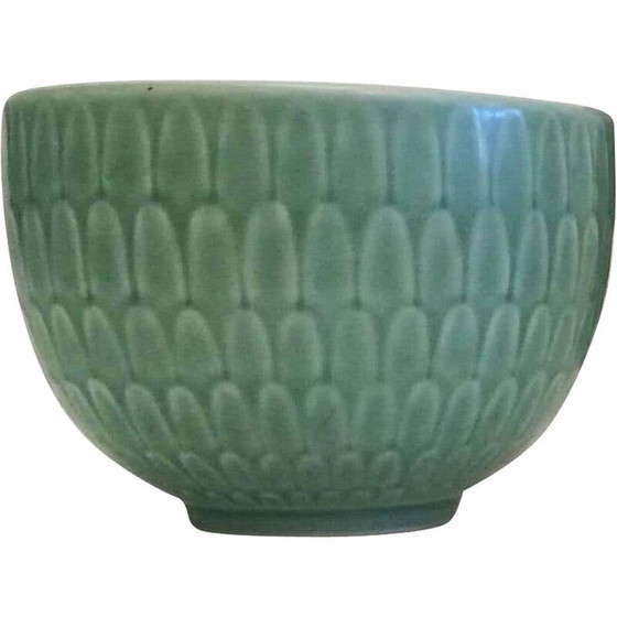 Image 1 of Bol vintage vert par Marselis Bowl Royal Copenhagen Nils Thorsson, 1950
