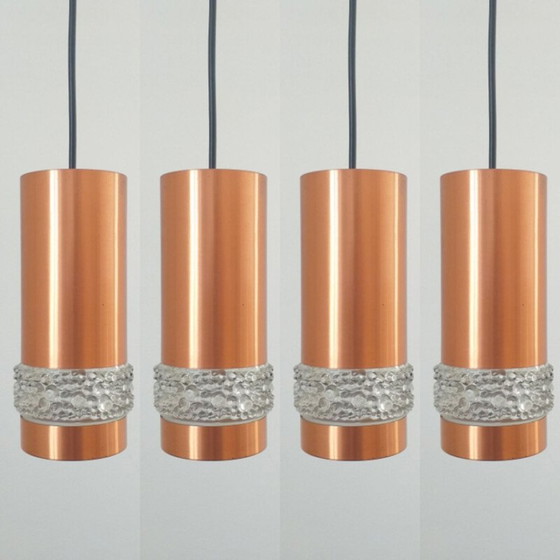 Image 1 of Ensemble de 5 lampes suspendues vintage, Danemark 1970