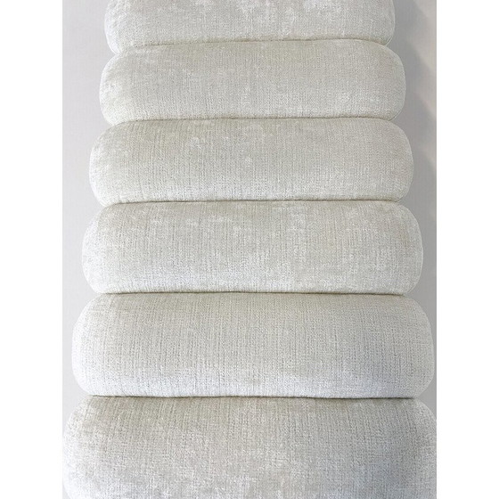 Image 1 of Lit de jour vintage en bois et tissu, Italie