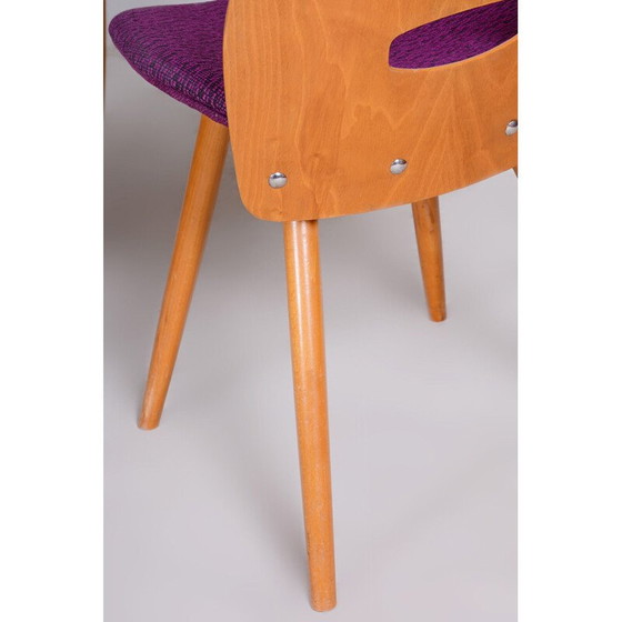 Image 1 of Ensemble de 4 chaises de salle à manger du milieu du siècle par František Jirák pour Tatra Nábytok