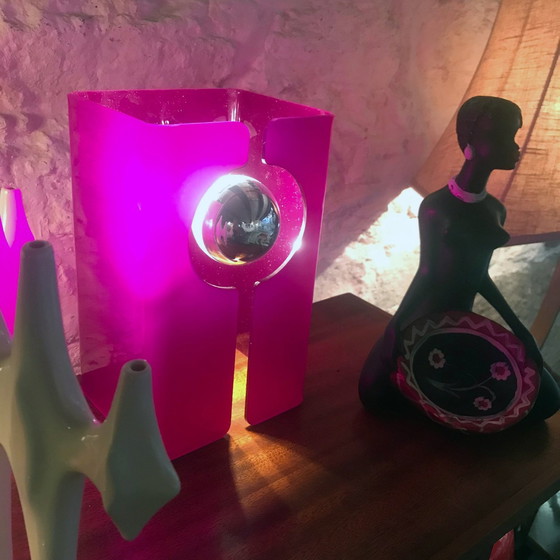 Image 1 of Lampe à poser vintage - V.Fuschia - Space Age - 1970