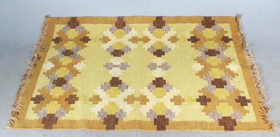Image 1 of Tapis suédois Mid Century Röllakan, 1960S