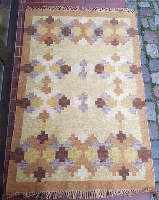 Tapis suédois Mid Century Röllakan, 1960S