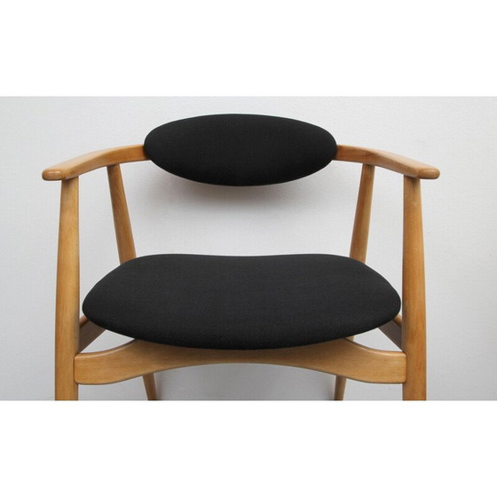 Image 1 of Fauteuil vintage noir en hêtre 1960