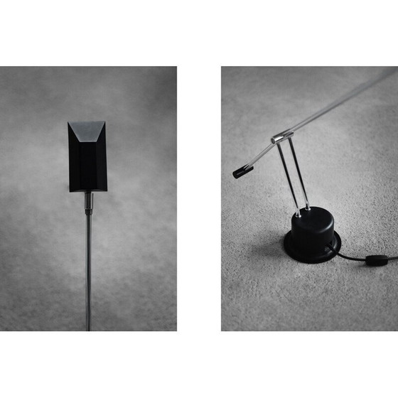 Image 1 of Lampe de bureau vintage en acier chromé et plastique pour Massive, Belgique, 1980