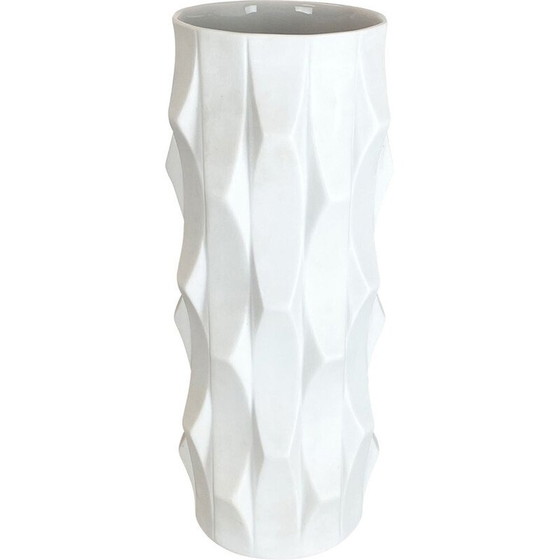 Image 1 of Vase vintage en porcelaine Op Art par Heinrich Fuchs pour Hutschenreuther, Allemagne 1970