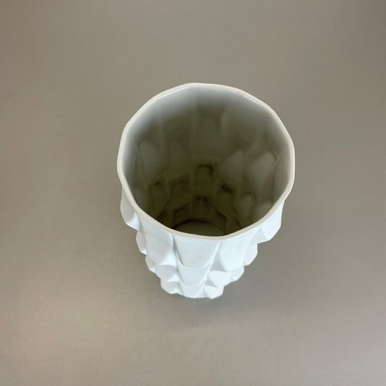 Image 1 of Vase vintage en porcelaine Op Art par Heinrich Fuchs pour Hutschenreuther, Allemagne 1970