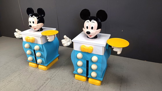 Image 1 of Paire de rares commodes Mickey Mouse de Starform, France, 1988