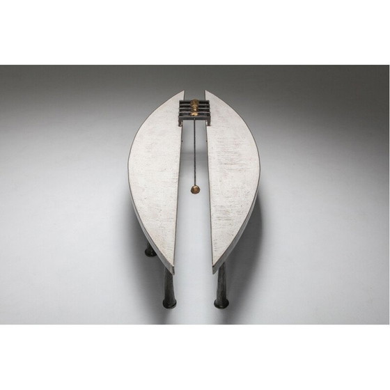 Image 1 of Table basse vintage en acier et pierre par Thomas Serruys Metal and Stone, 2019