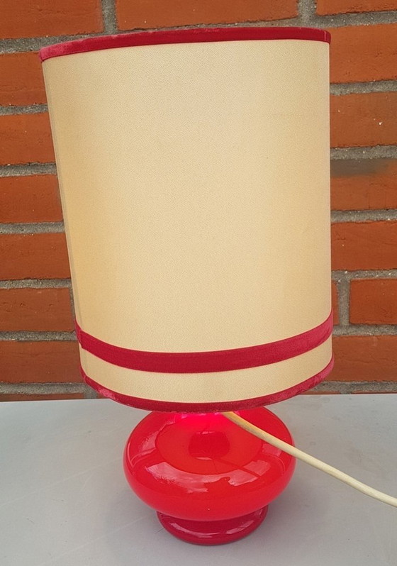 Image 1 of 2X Lampes de table à pied en verre, 1960S