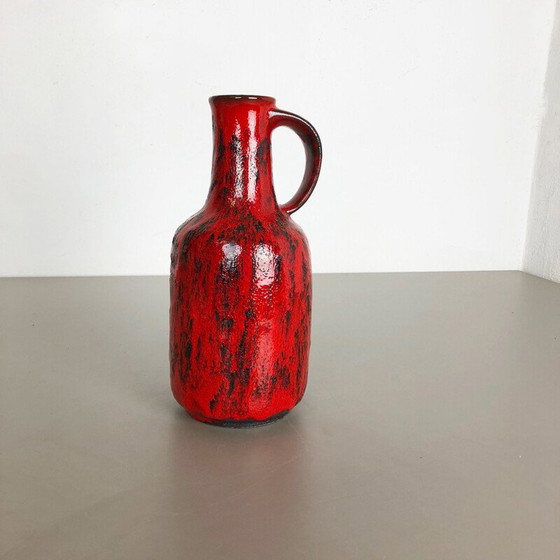 Image 1 of Vase vintage en céramique grasse colorée de Gräflich Ortenburg, Allemagne 1960