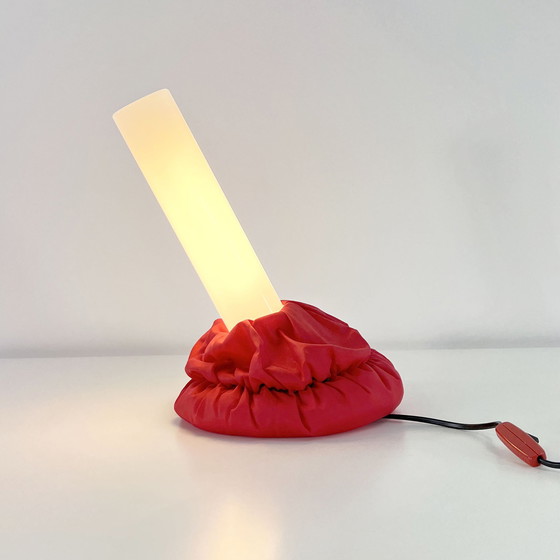 Image 1 of Lampe de table Cloche rouge par De Pas, Durbino et Lomazzi pour Sirrah, 1980S