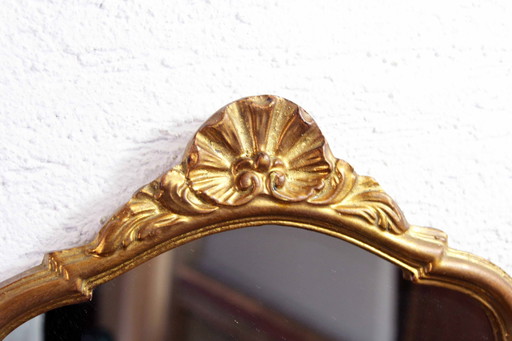 Miroir Classique 1960 Doré À La Feuille D'Or