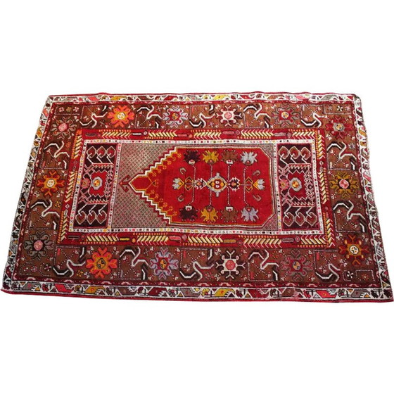 Image 1 of Tapis de prière vintage en laine vierge Kirsehir, Turquie