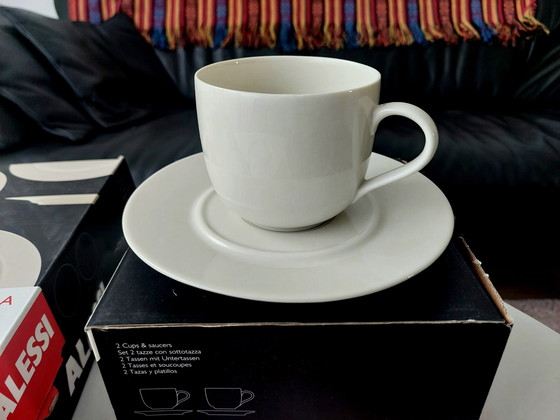 Image 1 of Ensemble Alessi Ettore Sottsass 4 Assiettes Et 4 Tasses