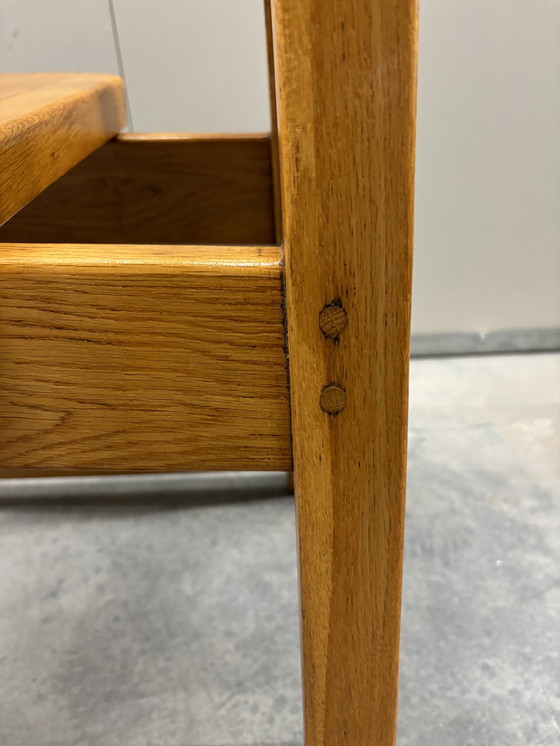 Image 1 of Massief Brutalistische Eiken Stoelen